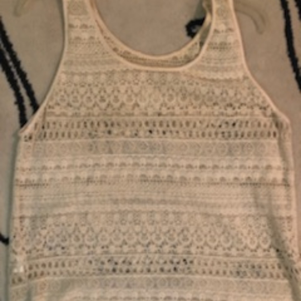 Lace Cream Tank Top